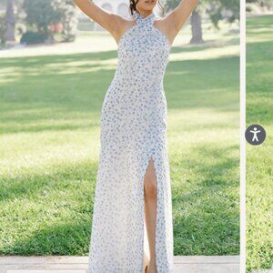 Athena Chiffon Floral Print Dress - Size 4